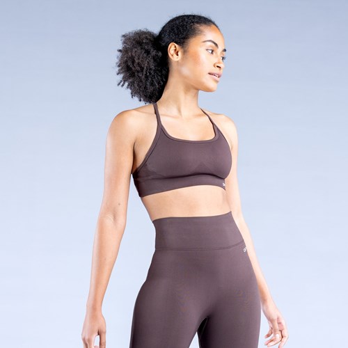 DFYNE Dynamic Backless Sports Bra Cioccolato Marroni | KRVASPY-54