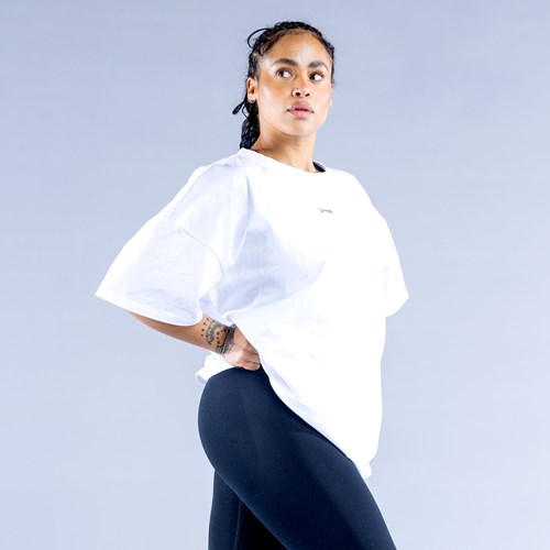 DFYNE Luxe Revive Oversized T Bianche | NEIFRSU-10