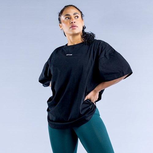 DFYNE Luxe Revive Oversized T Nere | JHVWMPE-84
