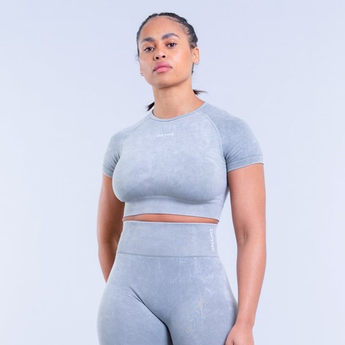 DFYNE Valkyrie Acid Wash Crop Top Verdi | MGCZUWL-36