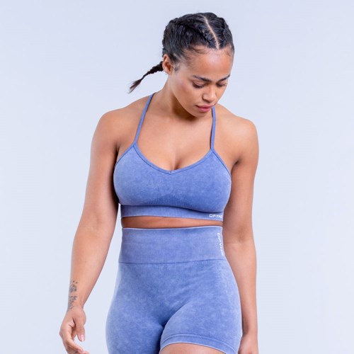 DFYNE Valkyrie Acid Wash Sports Bra Corallo Blu | QLJXSBV-76