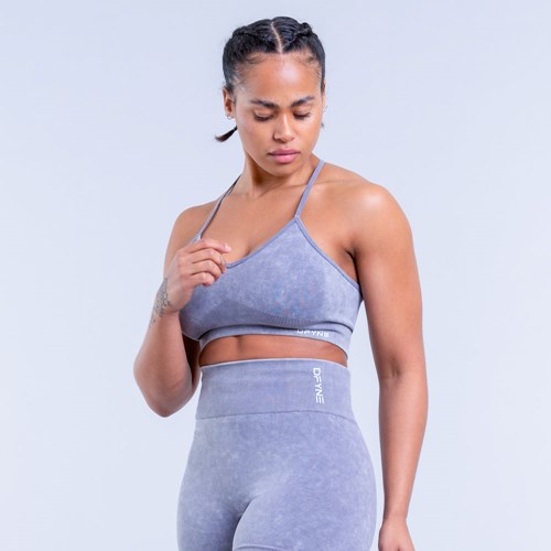 DFYNE Valkyrie Acid Wash Sports Bra Grigie | SFDJAHE-42